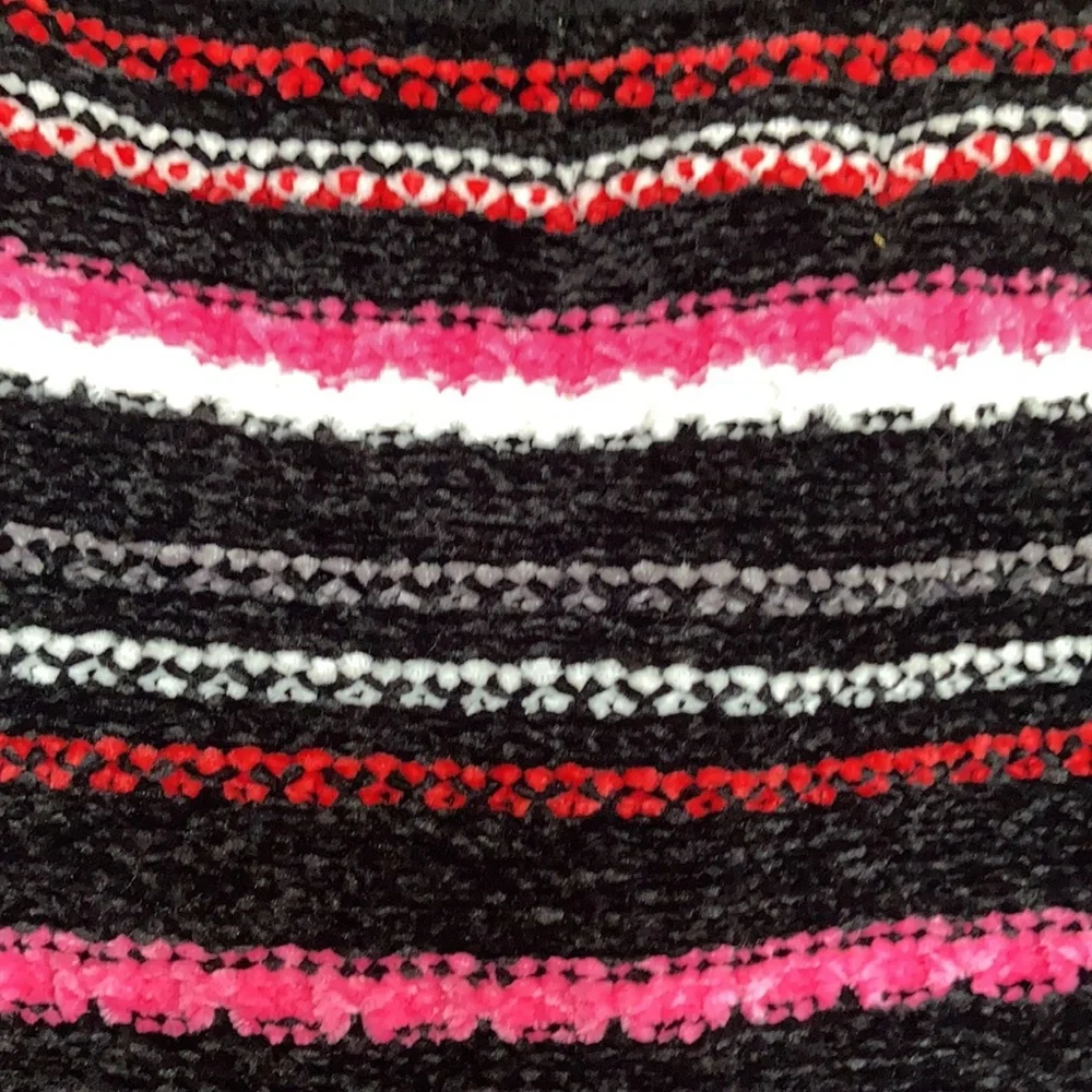 Ruby Rd sweater stripes black with pink red white gray casual office size 3X - Picture 17 of 17